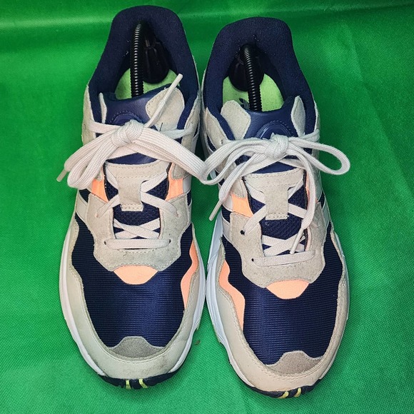 Adidas Yung-96 Collegiate "Raw White Navy" Solar Orange Sneaker Men Size 9 Shoe - Picture 5 of 7